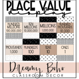 Place Value Chart Display Dreamy Boho Classroom Decor