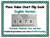 Place Value Chart Flip Book - English (Thousands, Hundreds