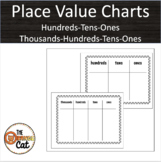 Place Value Charts (Hundreds, Tens, and Ones and Thousands + HTO)