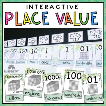 Preview of Place Value Chart | Interactive Place Value Posters Eucalyptus