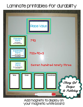 Magnetic Place Value Chart