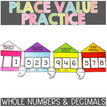 Preview of Place Value Chart Posters Activities and Worksheets