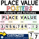 Place Value Chart Posters with Decimal Bulletin Board Prin