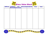 place value chart printable worksheets teachers pay teachers