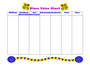 Place Value Chart Through Millions Printable