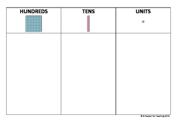 place value chart hundreds tens and units by a passion for teaching