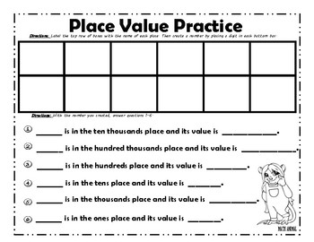 Place Value Chart Up To Hundred Thousands