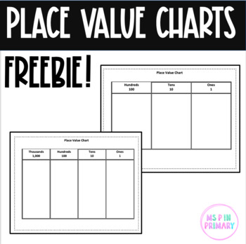 Place Value Chart to Thousands by Ms P in Primary | TpT