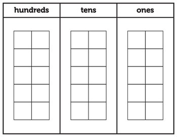 Preview of Place Value Chart with ten frames