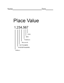 Preview of Place Value Charts
