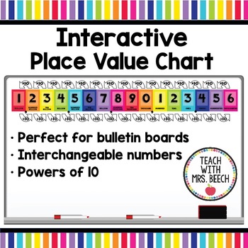 Preview of Place Value Charts - Interactive Place Value Posters with Powers of 10