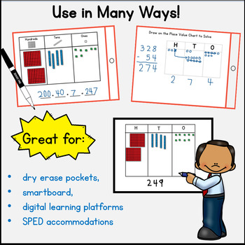 place value charts mats hundreds tens ones tens ones 12