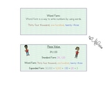 Place Value Cheat Sheets