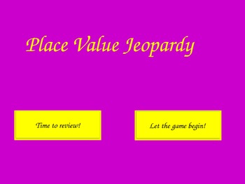 Preview of Place Value Class Review