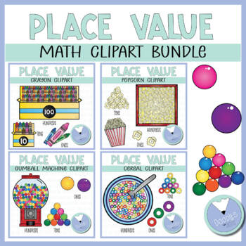 Preview of Place Value Clip Art Bundle - Hundreds Tens and Ones Clipart