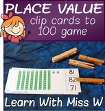 Place Value Clip Cards to 100: Number recognition practice