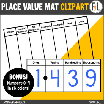 Preview of Place Value Clipart - PLACE VALUE MATS 