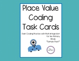 Place Value Coding Task Cards with Dash Robot- Sample Pack