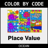 Place Value - Color by Code / Coloring Pages - Ocean