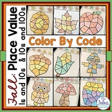 Place Value Color by Code Fall Picture Activity