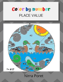 Preview of Place Value Color by Number