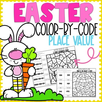 Place Value Color by Number l Easter Themed by CreatedbyMarloJ | TPT