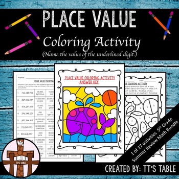 Download Place Value Coloring Activity by TT's Table | Teachers Pay Teachers