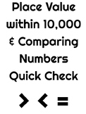Place Value & Comparing Numbers Quick Check