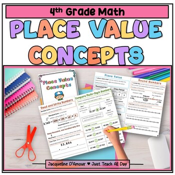Preview of Place Value Concepts Booklet - Number Forms - Big Ideas Math Grade 4 Ch. 1