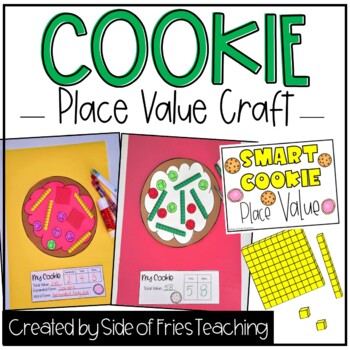 Preview of Place Value Cookie 1st Grade 2nd Grade Math Craft