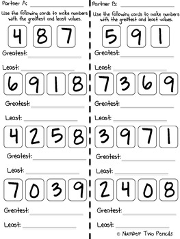 Preview of Place Value Cooperative Learning