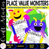 Halloween Place Value Craft | Expanded Form Monster | hundreds tens and ones