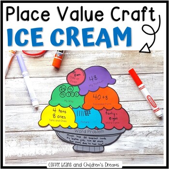 Preview of Place Value Craft | Ice Cream Activity