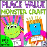 Place Value Craft | Monster Math Activity | 2 and 3 Digit Numbers