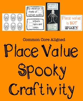 Preview of First Grade Place Value Craft / Activity- Spooky Themed- Common Core Aligned