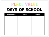 Place Value Days of School