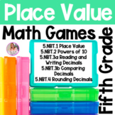 Place Value & Decimal Math Center Games | 5th Grade