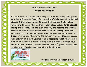 Preview of Place Value Detectives