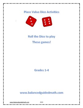 Preview of Guided Math Place Value Dice Activity for Second Grade
