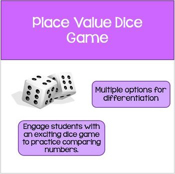 Preview of Place Value Dice Game