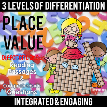 Preview of Place Value Differentiated Reading Passages & Questions {Let's READ about MATH!}