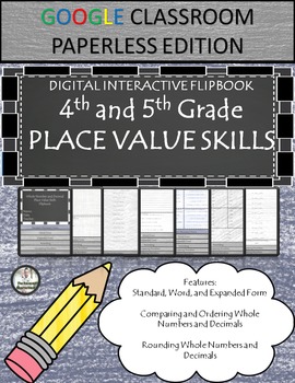 Preview of Place Value Digital Interactive Flipbook Distance Learning