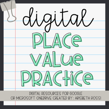 Preview of Place Value Digital Unit