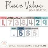 Place Value Display | MODERN RAINBOW Color Palette | Calm 
