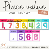 Place Value Display Posters | RAINBOW BRIGHTS