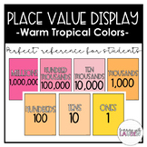 Place Value Display - Warm Tropical Colors