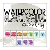 Place Value Display - Watercolor Version