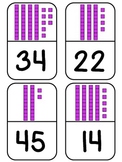 Place Value Tens and Ones Base Ten Blocks Dominoes Math Game