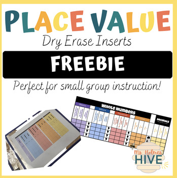 Preview of Place Value Dry Erase Insert