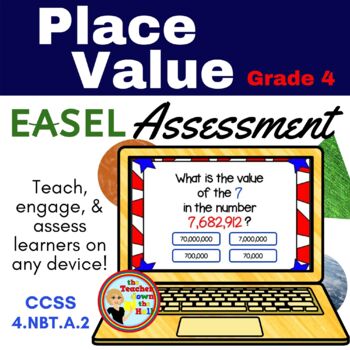 Preview of Place Value Easel Assessment - Digital Place Value Activity